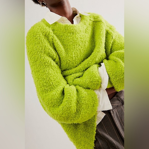 Free People Teddy Sweater Tunic in Green